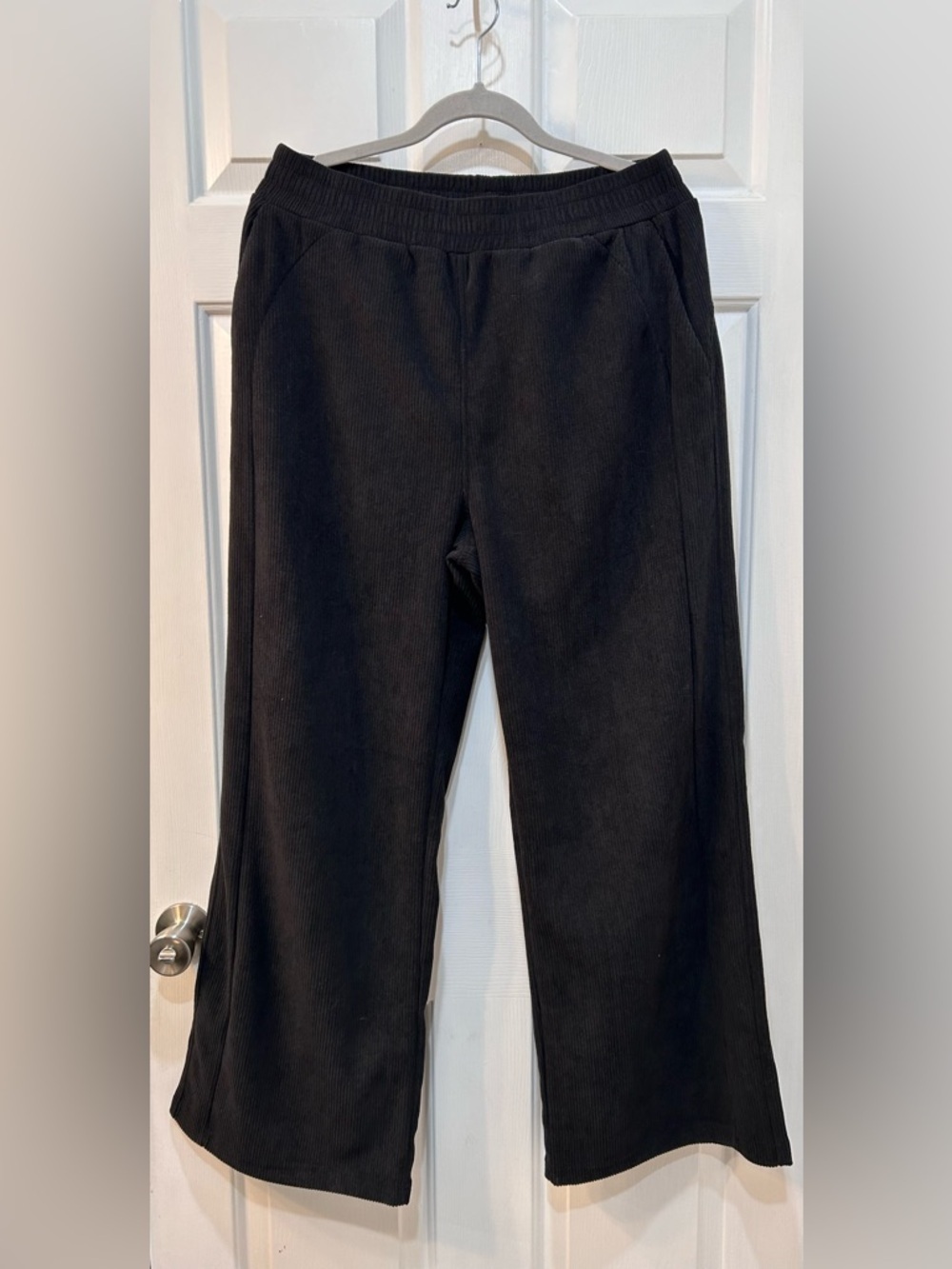 NWT Halara High Waisted Pocket Straight‎ Leg Corduroy Mop Pants Size L Pull On